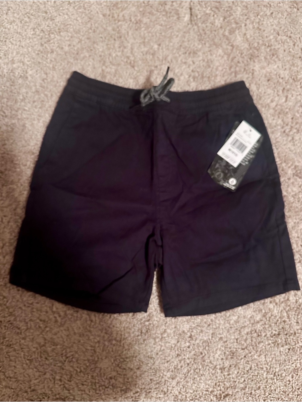 NWT Black Volcom Drawstring Shorts (Youth Medium 10/12)